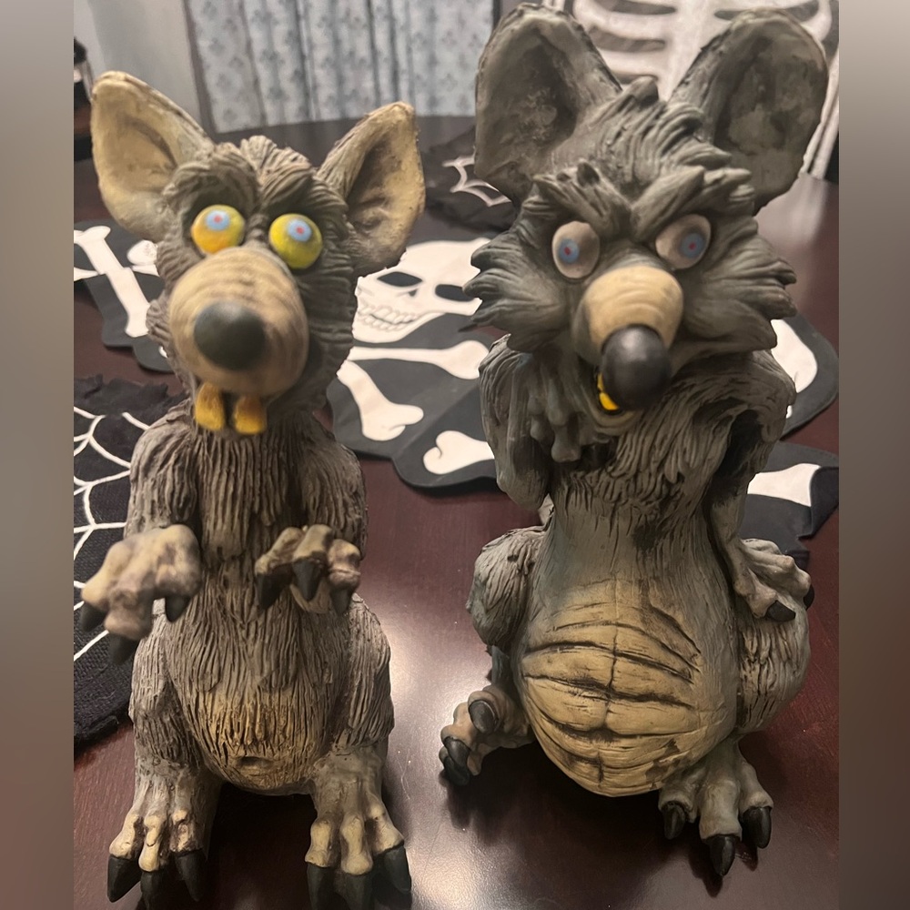 vintage halloween rats